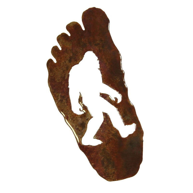 SQUATCH METALWORKS Bigfoot Gift - Footprint Magnet (Small) - Great Gift for Sasquatch Fans, Hiking, Outdoors, Camping - Image 1